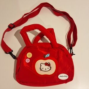 Hello Kitty Cute Red Small Crossbody Bag Apple Design, New